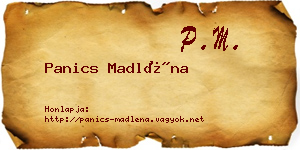 Panics Madléna névjegykártya